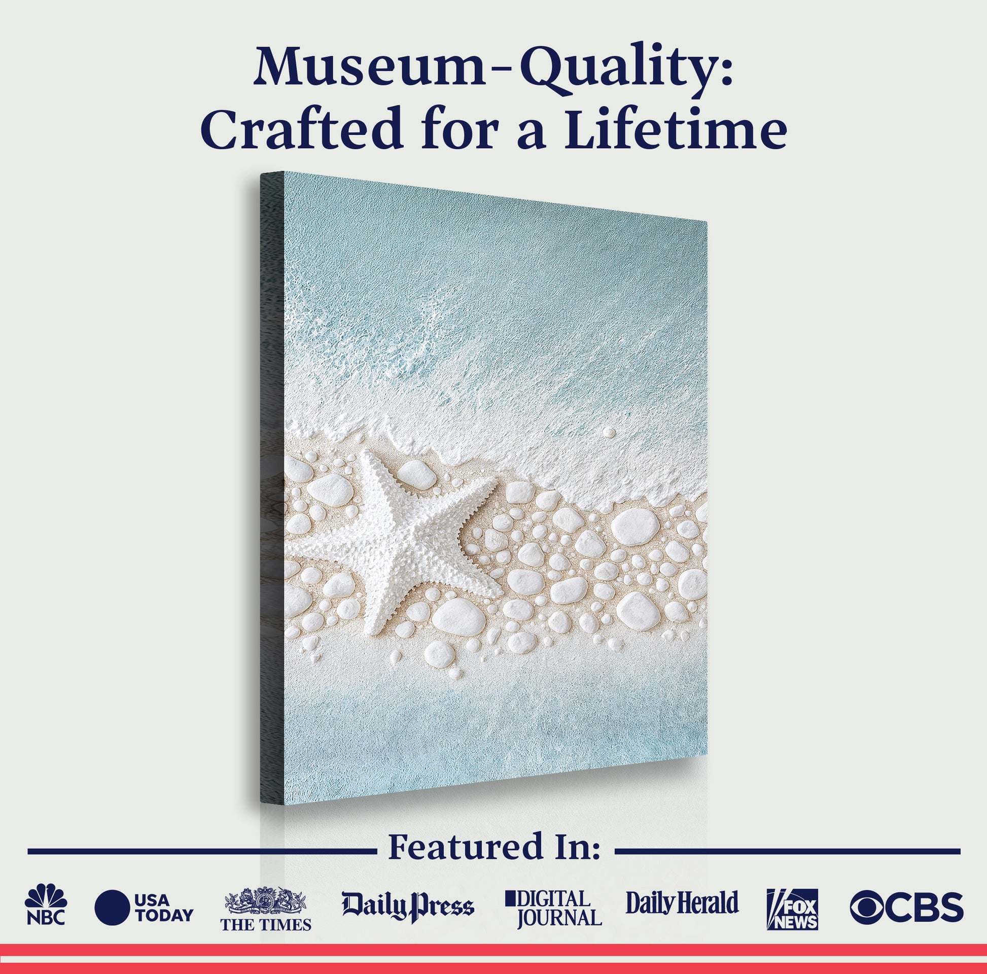 Starfish And Pebbles Wall Art