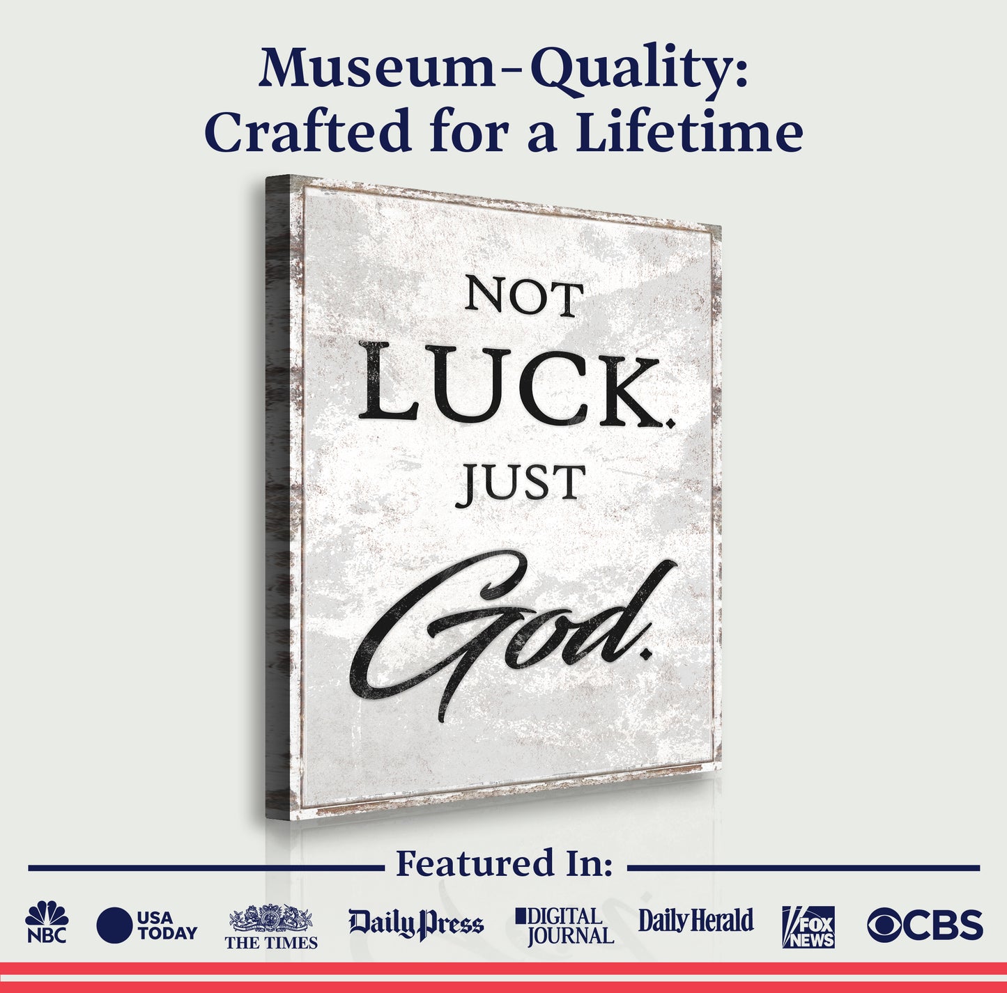 Not Luck Just God Faith Wall Art