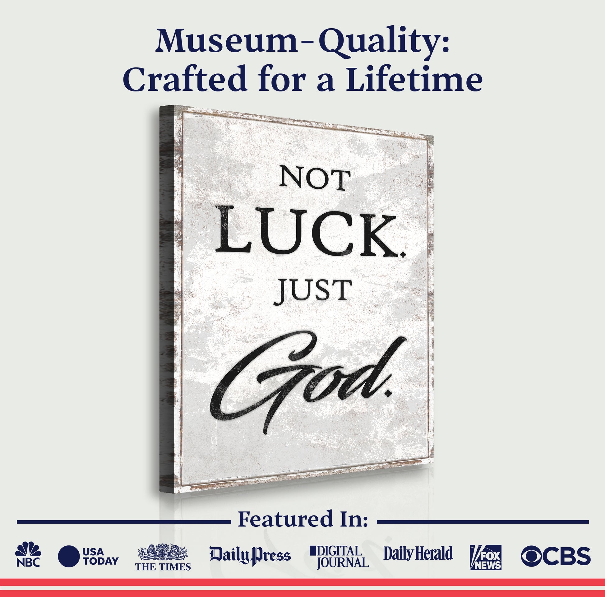 Not Luck Just God Faith Wall Art