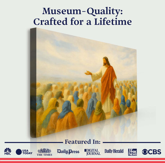 Jesus Speaking To Crowd Faith Wall Art II