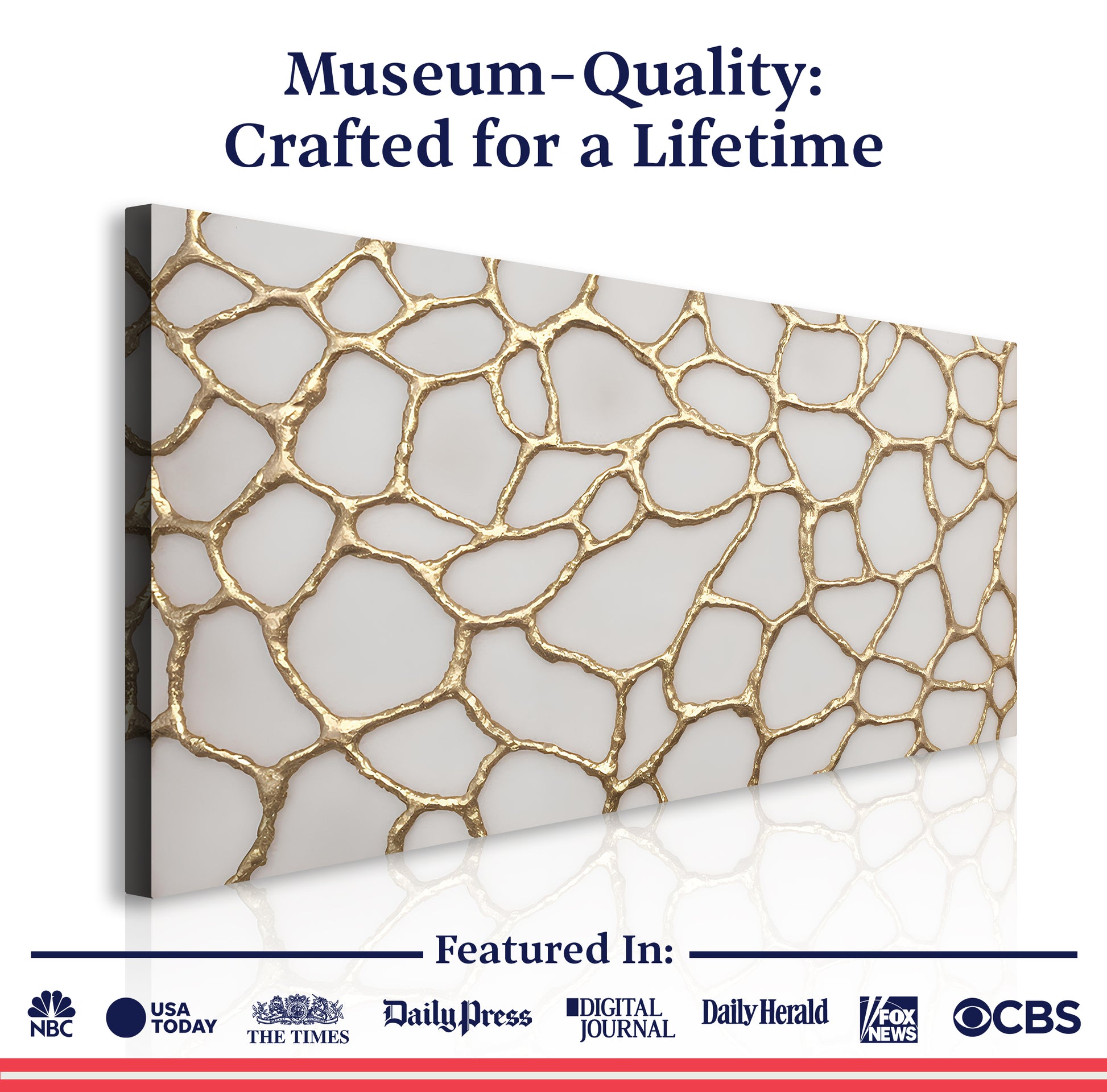 Golden Neurons Wall Art