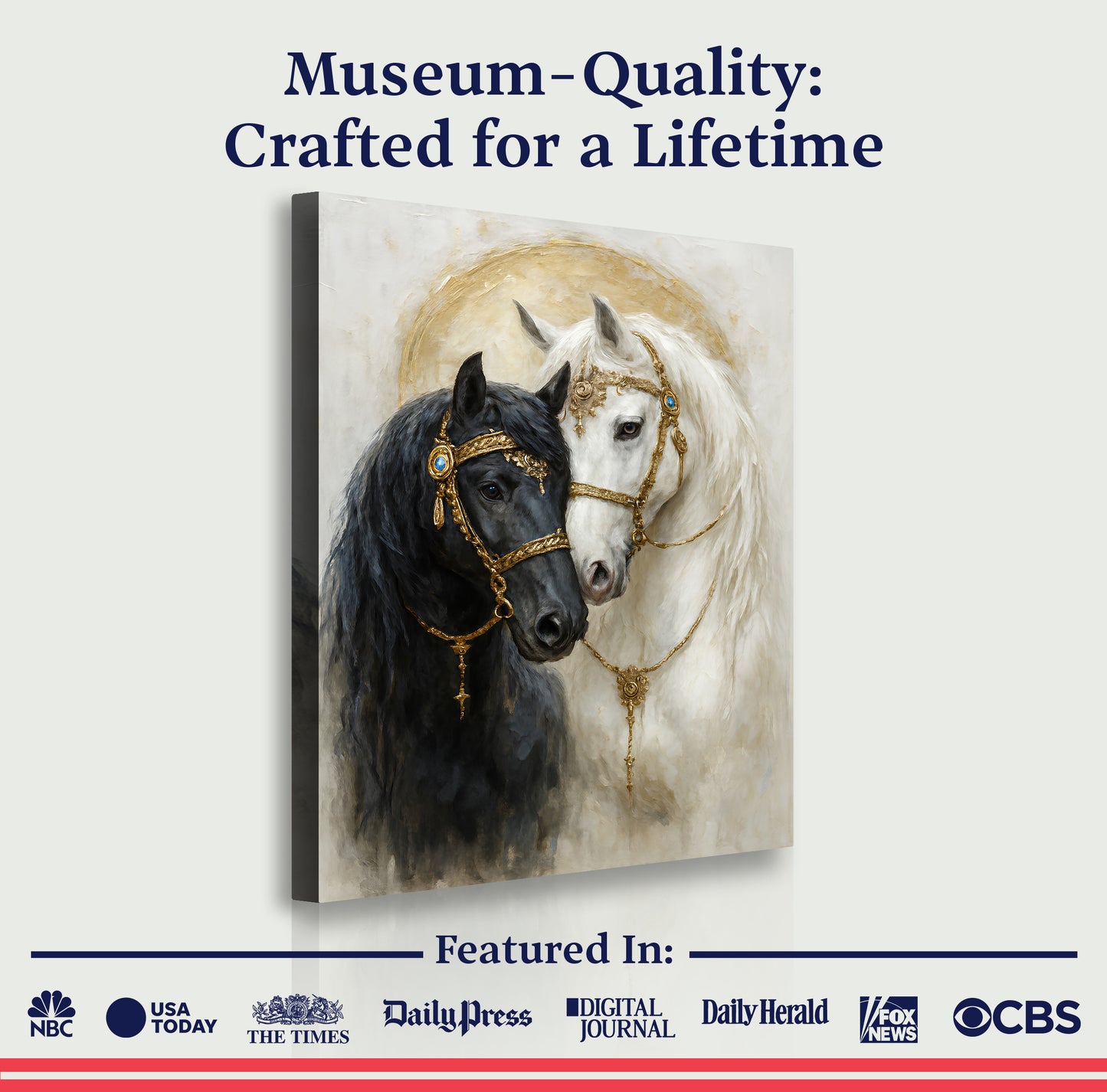 Yin And Yang Horse Embrace Wall Art