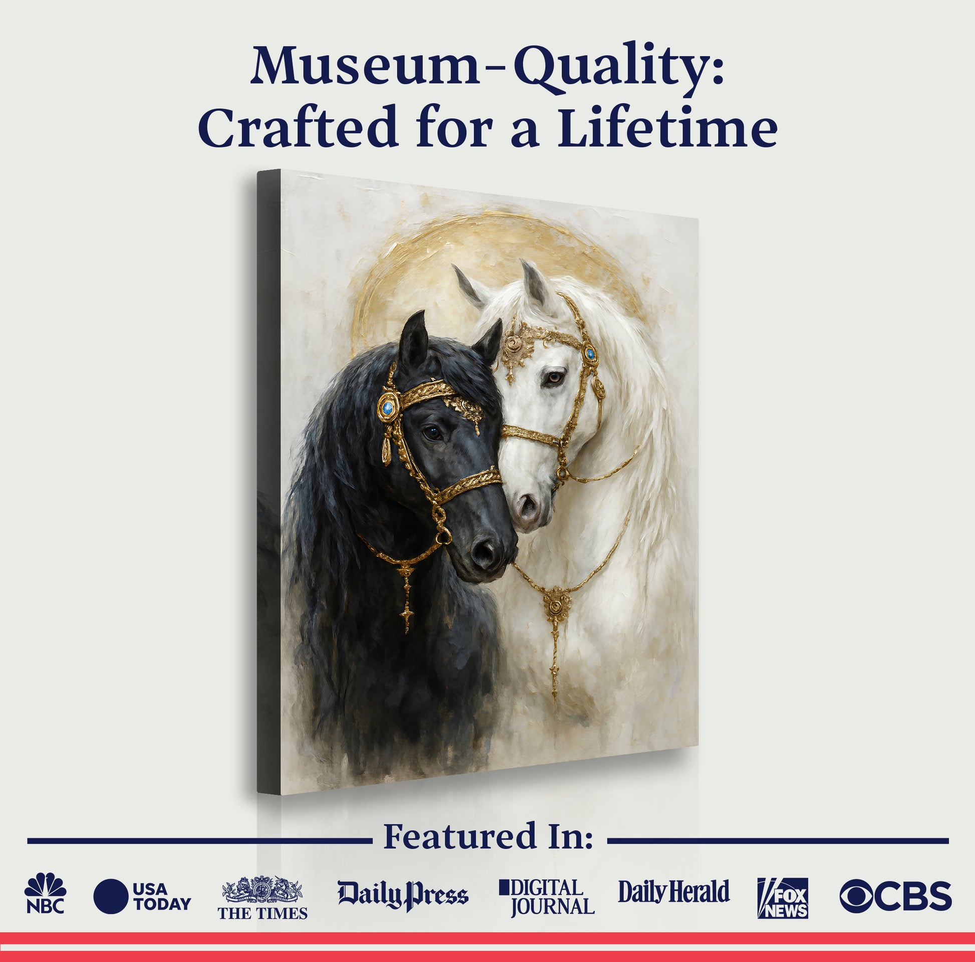 Yin And Yang Horse Embrace Wall Art