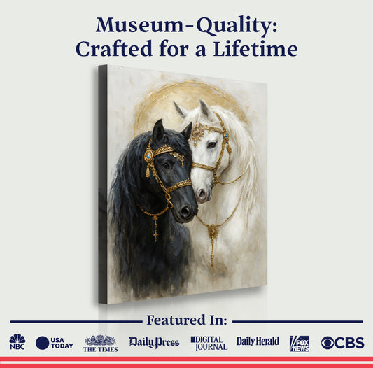 Yin And Yang Horse Embrace Wall Art