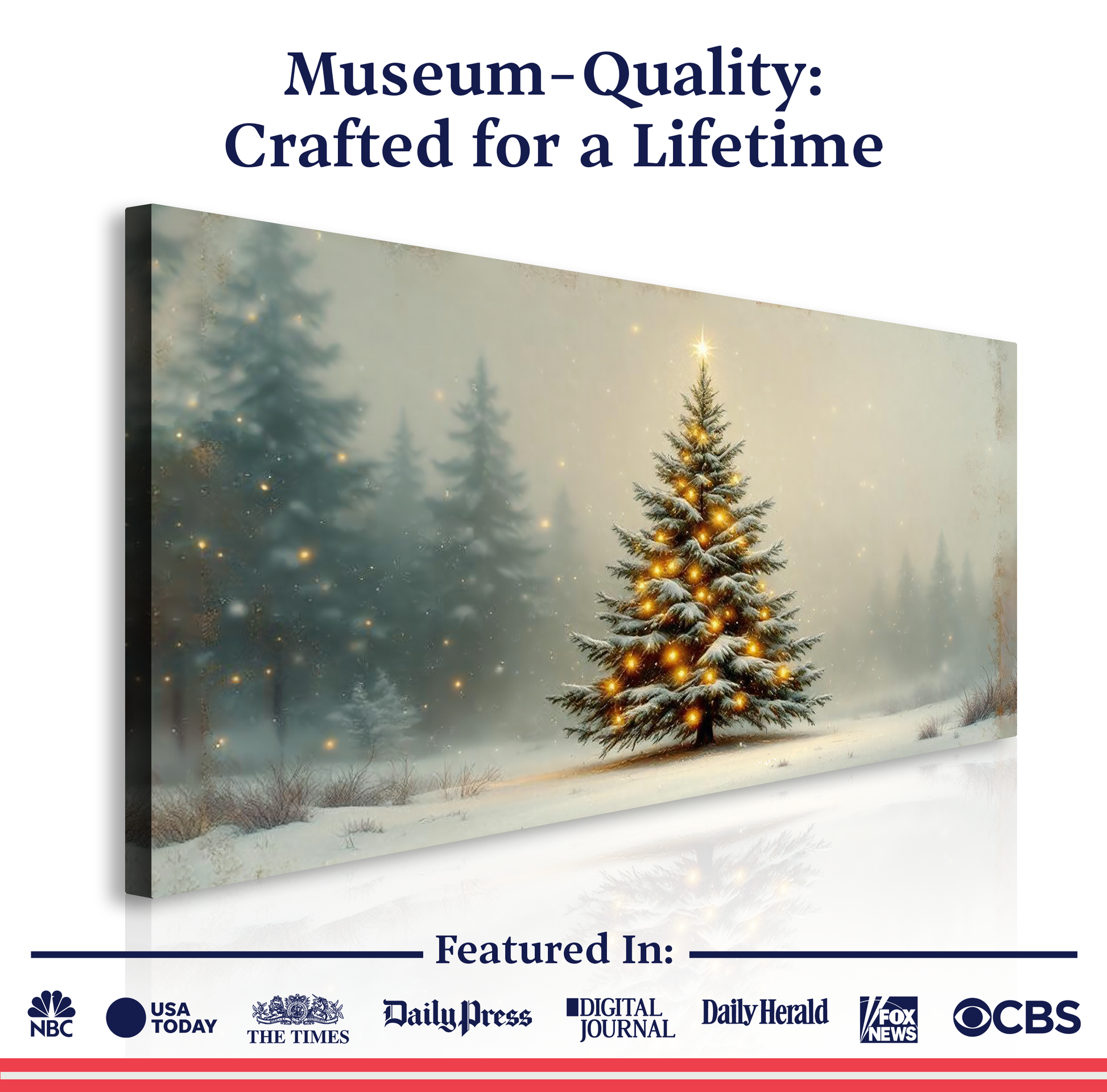 Vintage Christmas Tree Wall Art XI