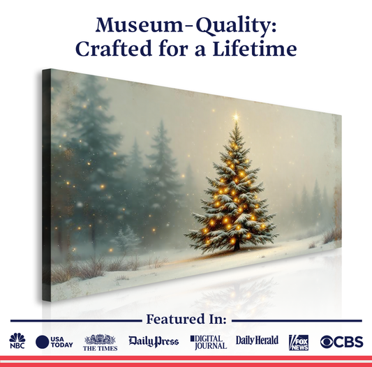 Vintage Christmas Tree Wall Art XI