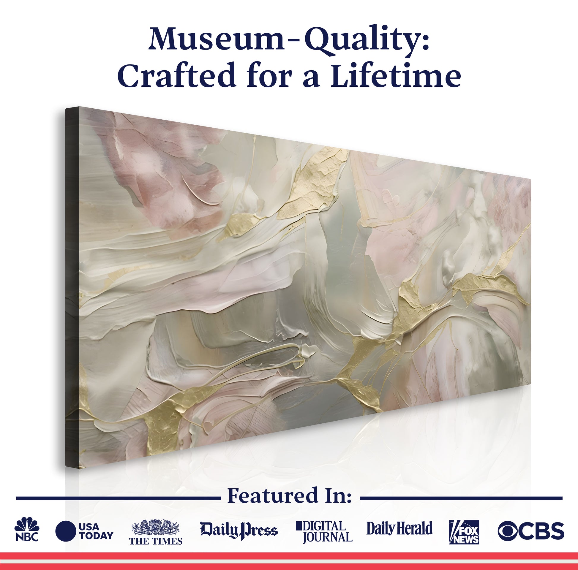 Whispered Gold Abstract Wall Art