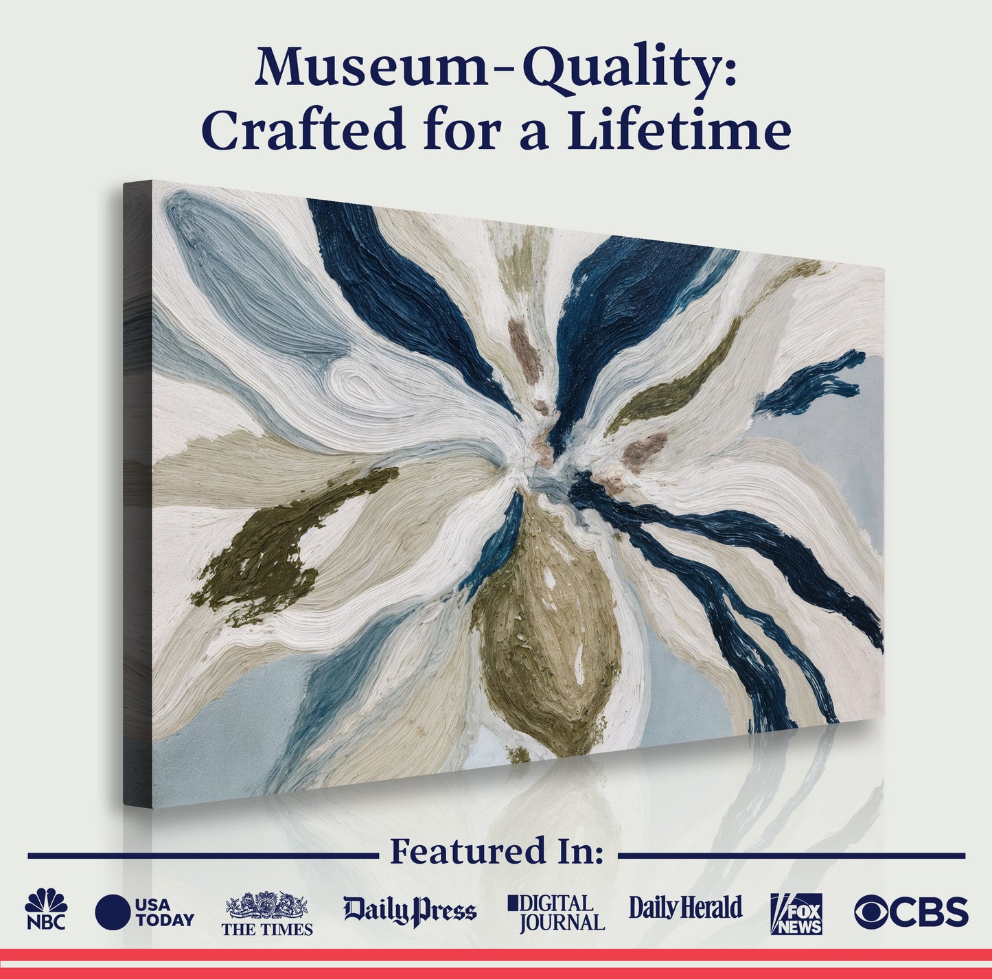 Modern Floral Swirls Wall Art