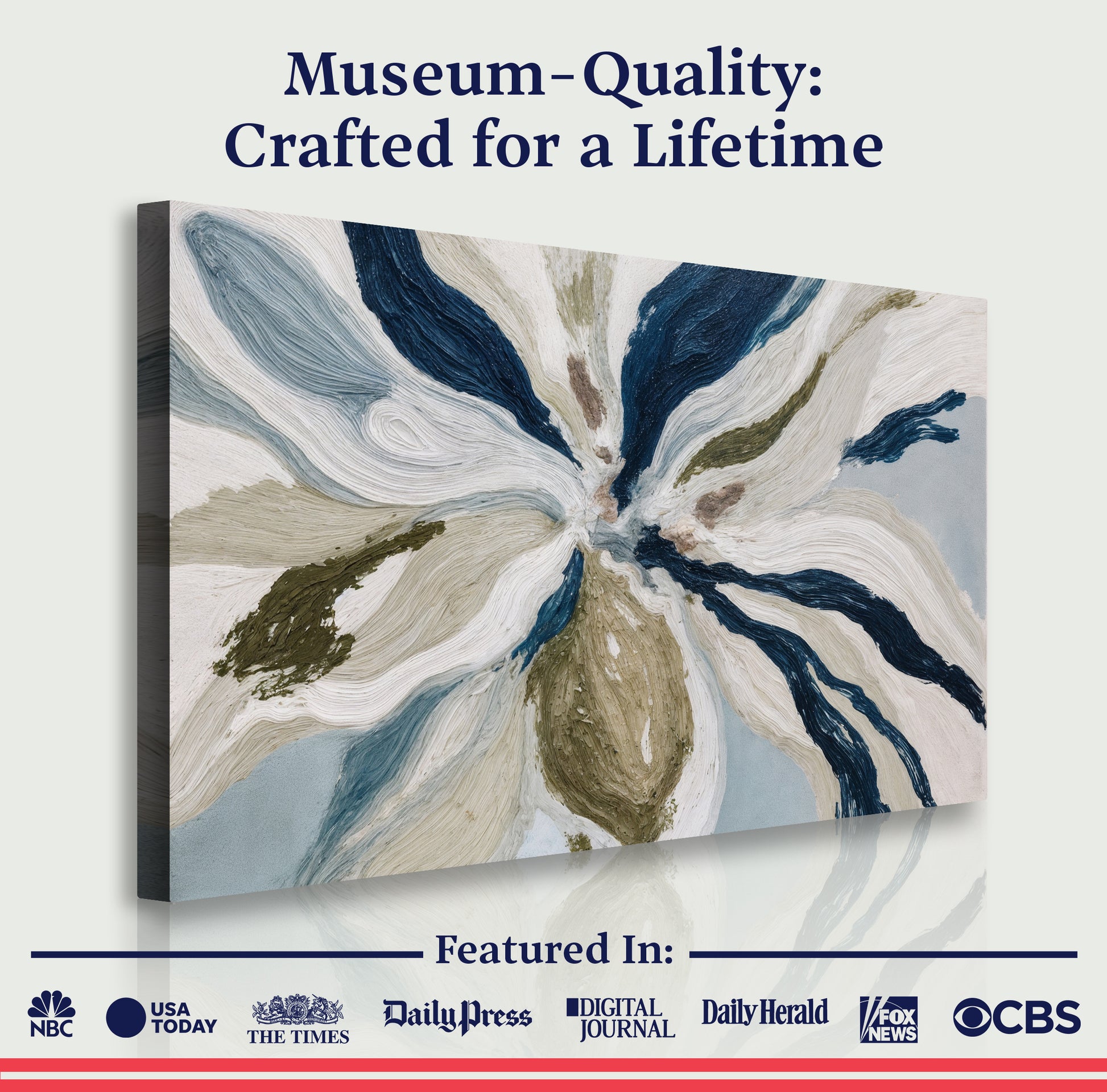 Modern Floral Swirls Wall Art