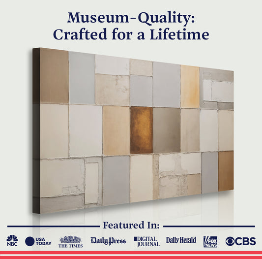 Earth Tones Patchwork Geometric Wall Art