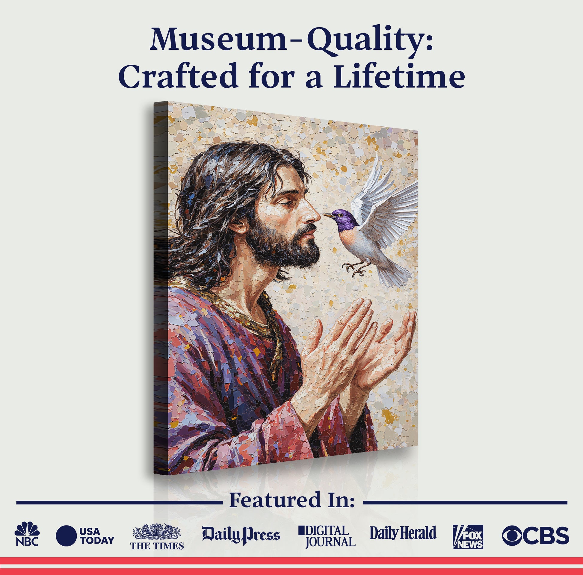 Jesus With Dove Wall Art