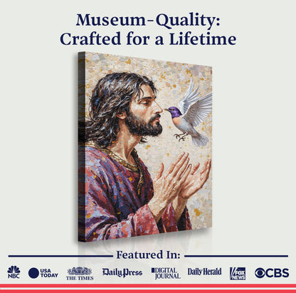 Jesus With Dove Wall Art