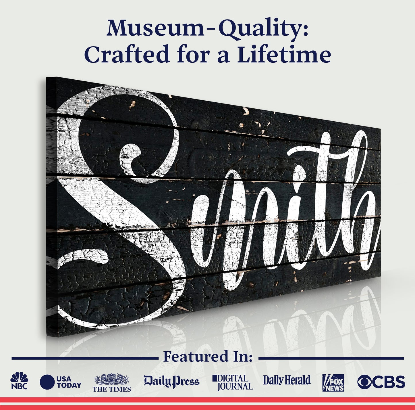 Personalized Family Last Name Wall Sign II