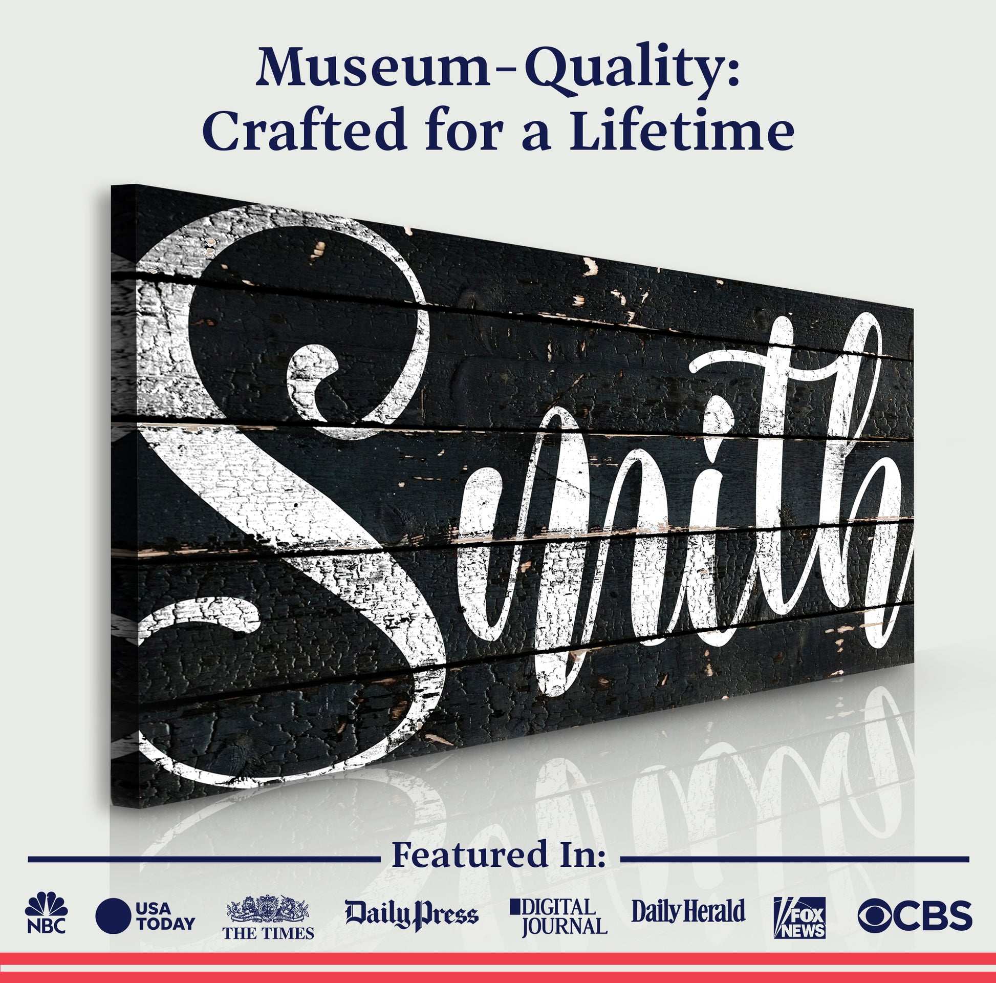 Personalized Family Last Name Wall Sign II