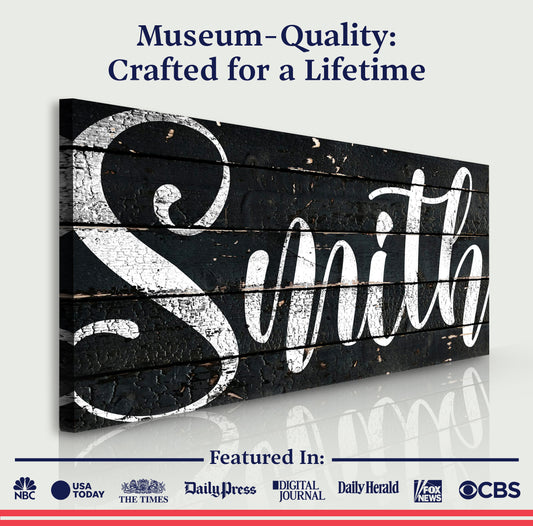 Personalized Family Last Name Wall Sign II