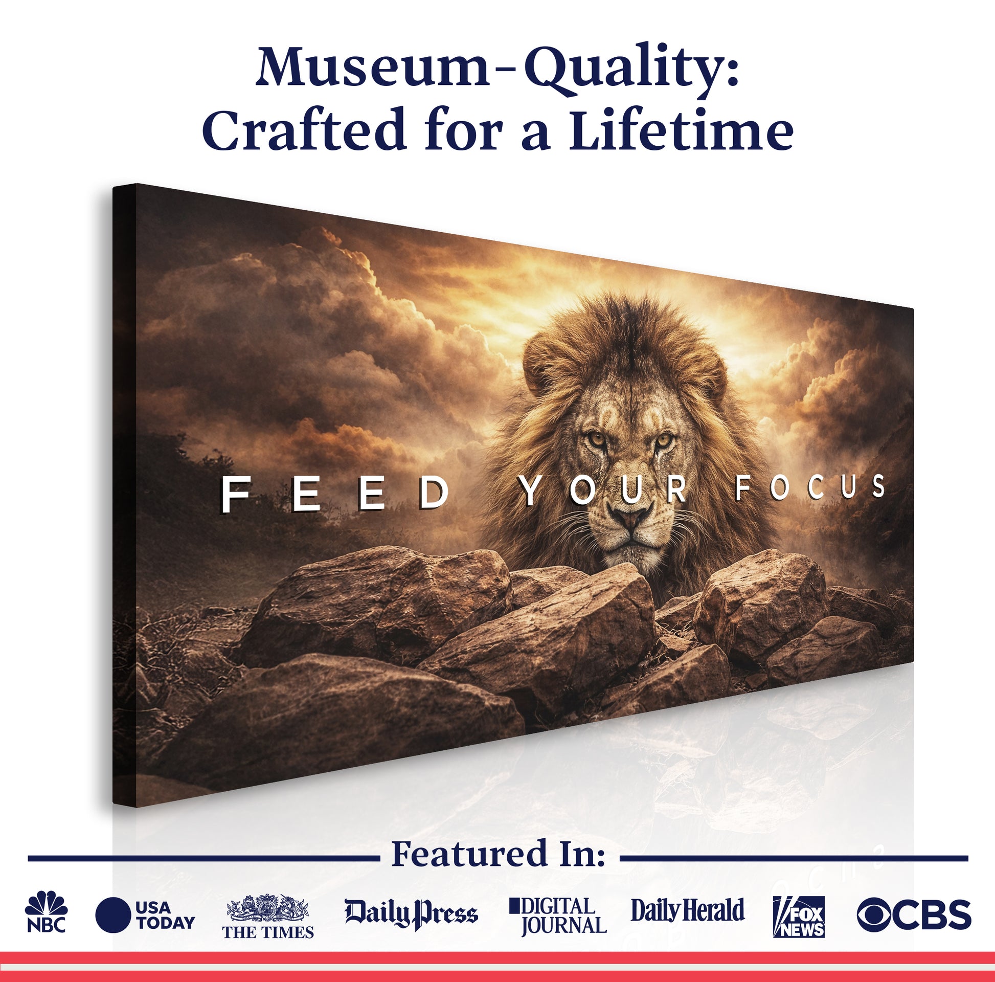Feed Your Focus Lion Wall Sign