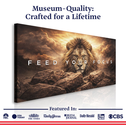 Feed Your Focus Lion Wall Sign