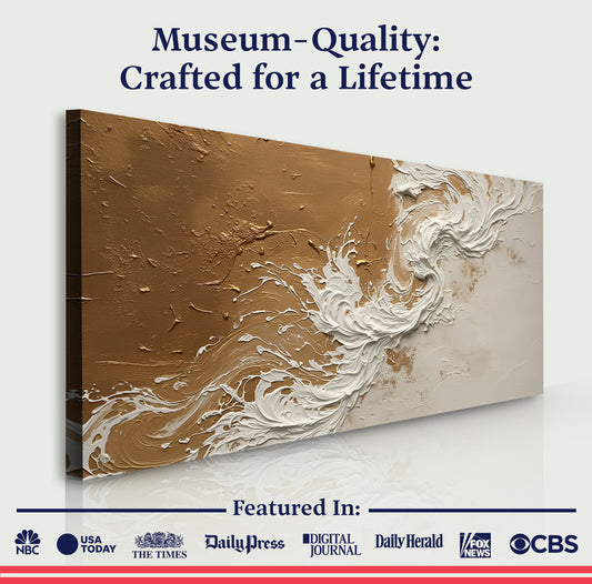 Minimalist Ocean Waves Abstract Wall Art