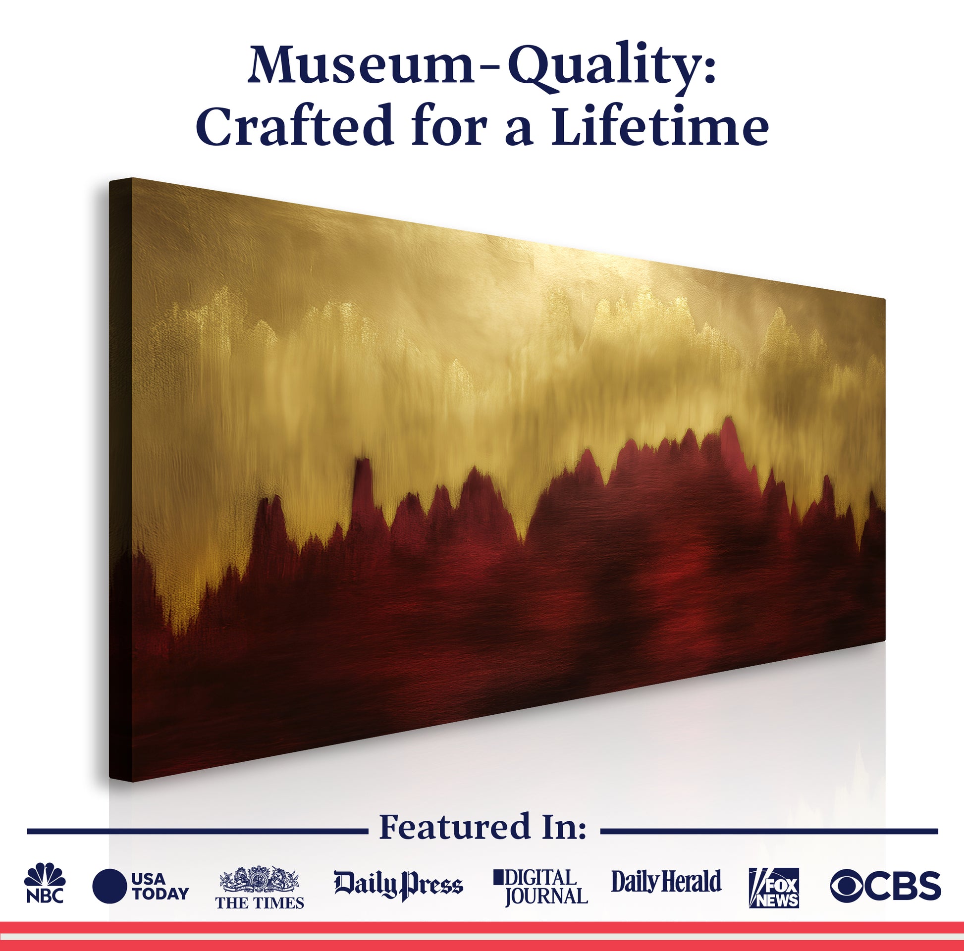 Red and Gold Ascent Wall Art
