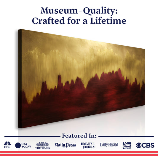 Red and Gold Ascent Wall Art
