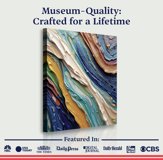 Ocean Waves Impasto Wall Art