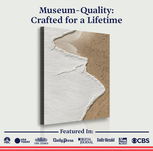 White Waves on Brown Sand Wall Art II