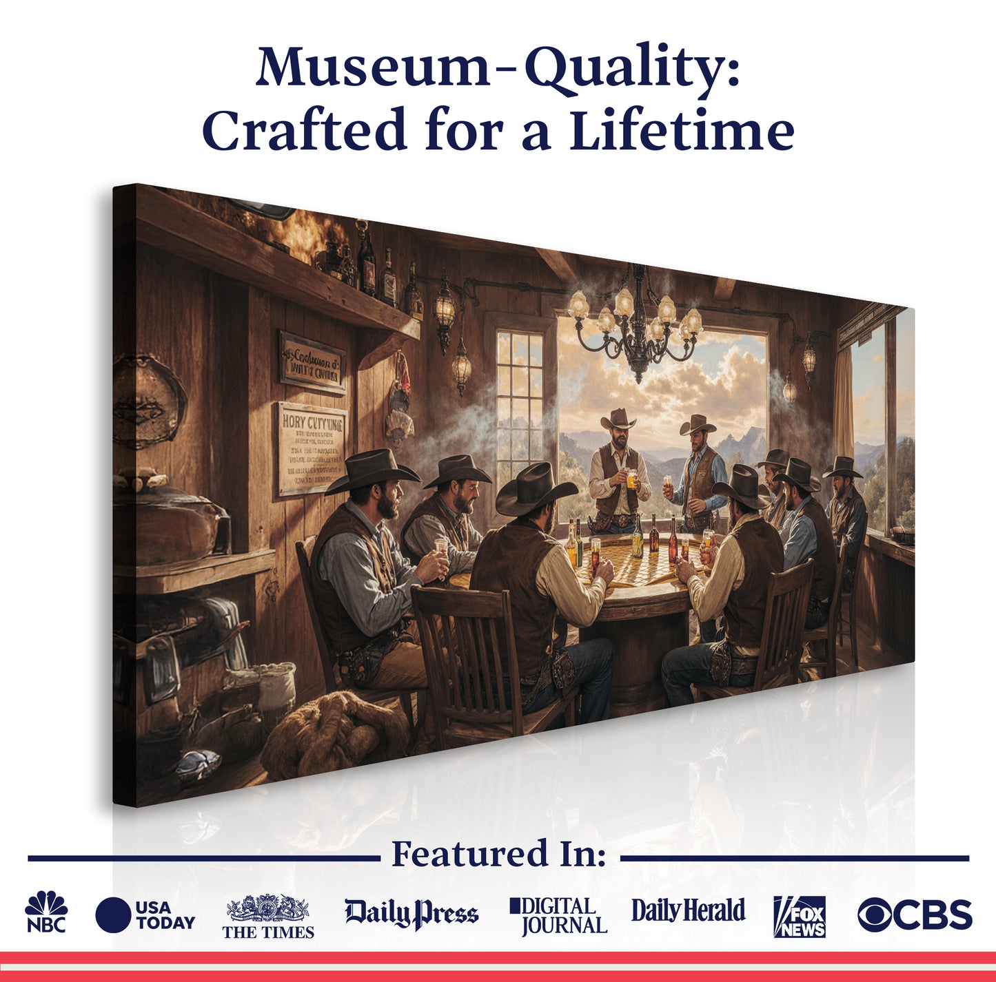 Cowboys, Cards, & Drinks Wall Art