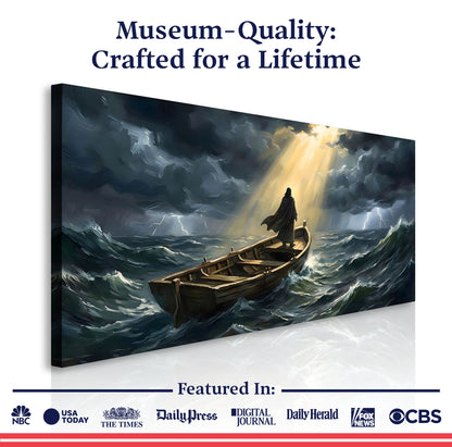 Jesus On A Boat Faith Wall Art