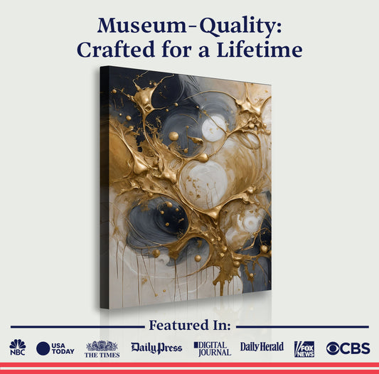 Black and Gold Splash Wall Art