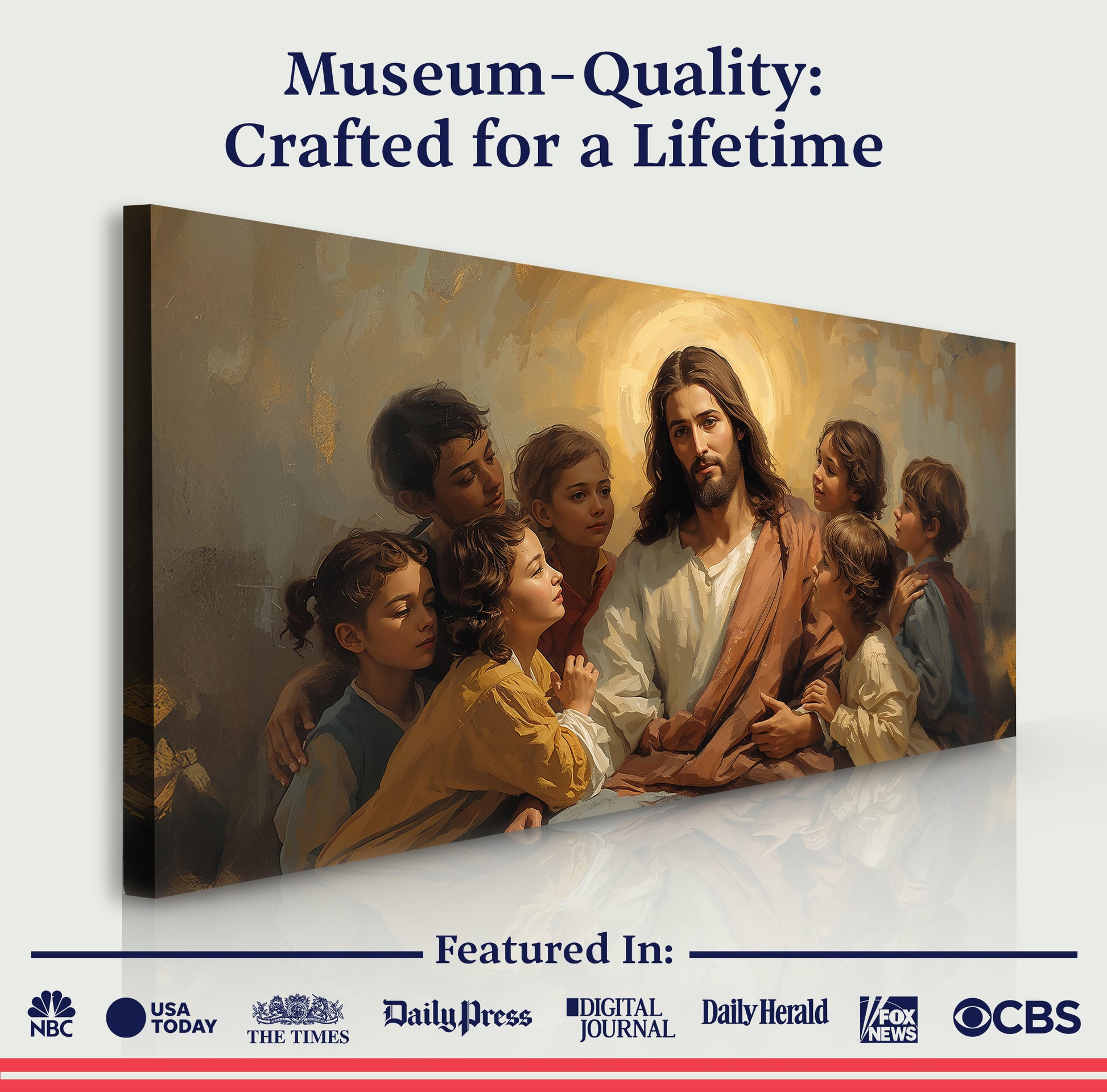 Jesus and the Children Faith Wall Art II