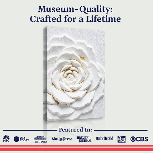 Ivory Blossom Abstract Wall Art