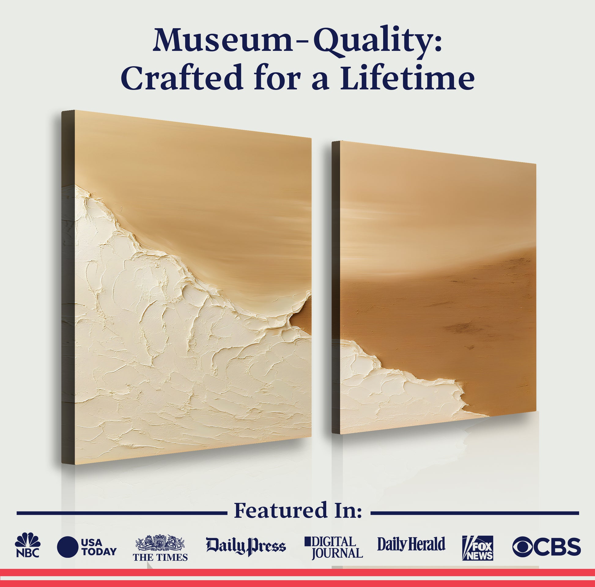 Minimalist Ebb and Flow Seascape Duo Wall Art