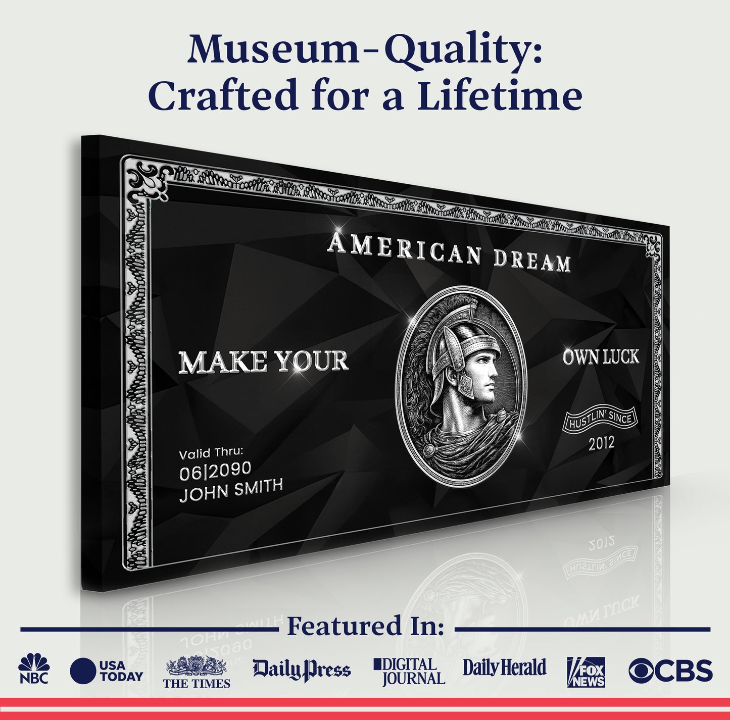 Personalized American Dream “Make Your Own Luck” Wall Sign II