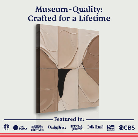 Neutral Abstract Boho Impasto Wall Art