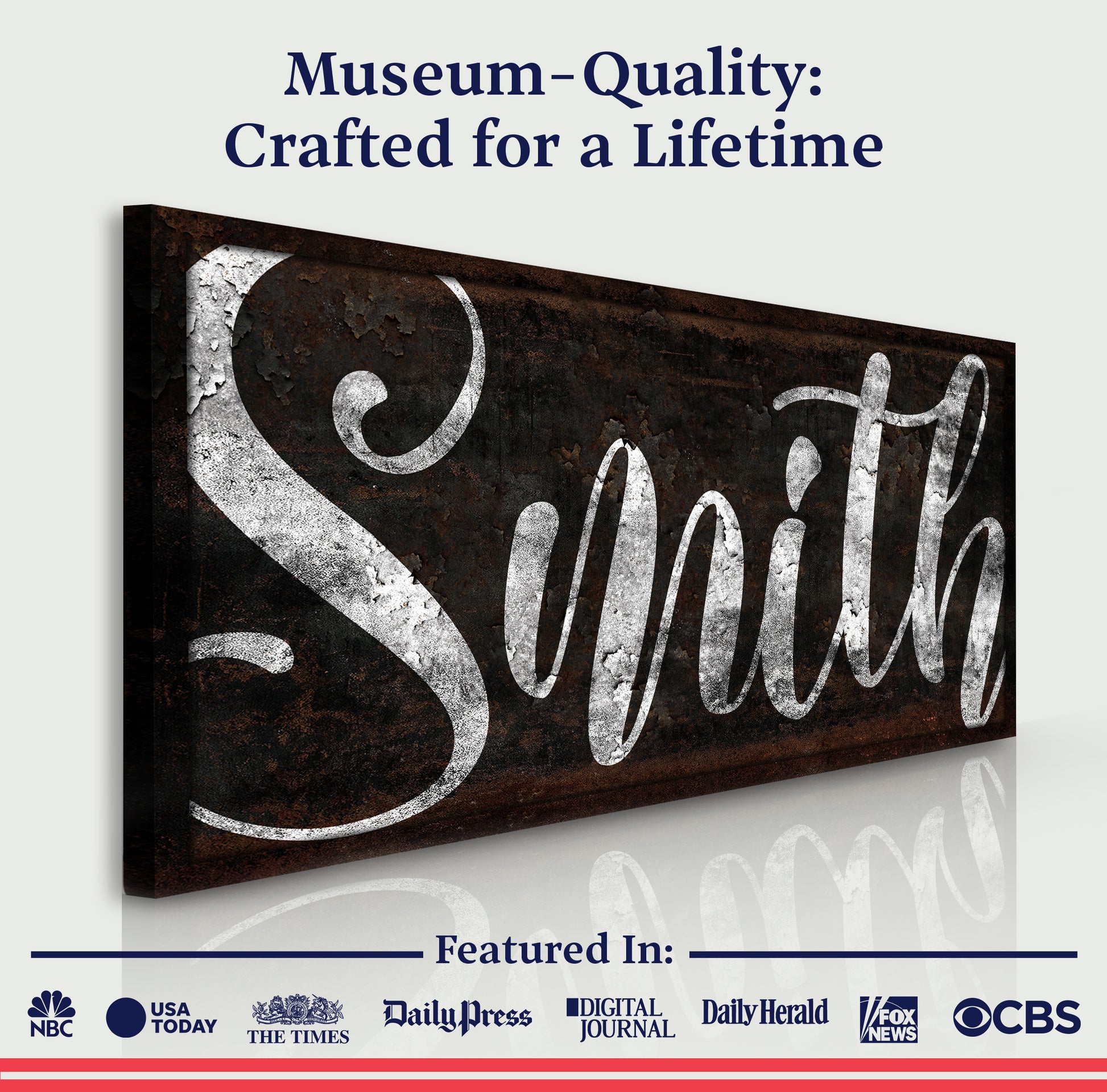 Personalized Family Last Name Wall Sign