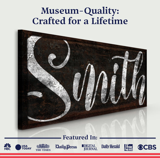 Personalized Family Last Name Wall Sign