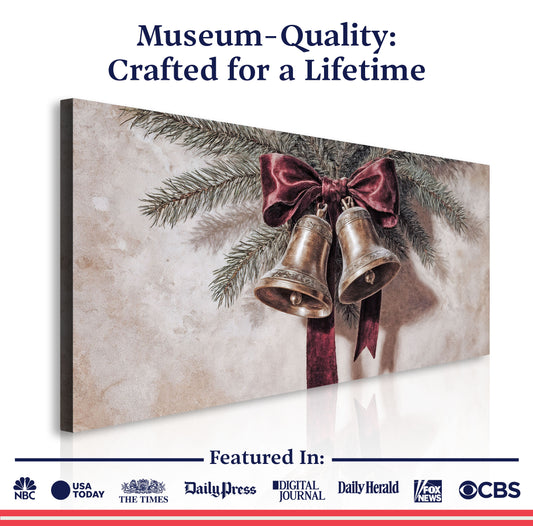 Vintage Christmas Bells Wall Art IV