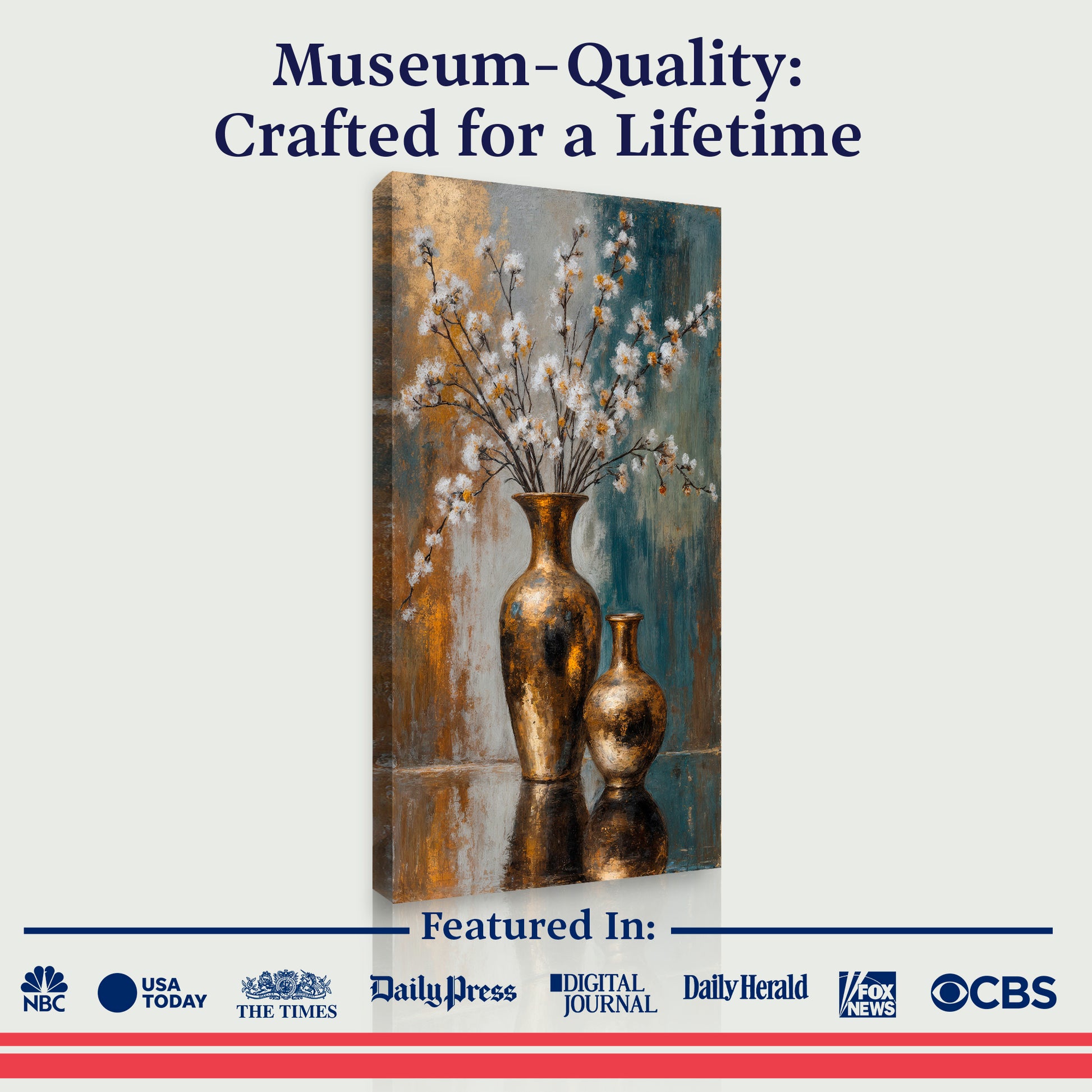 Vintage Vased Floral Wall Art