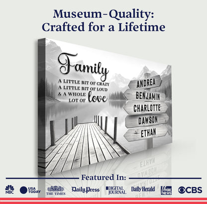 Family A Whole Lot Of Love Grey Wall Sign