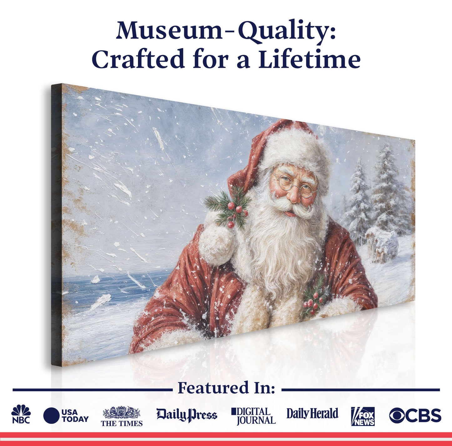 Vintage Santa Claus Christmas Wall Art