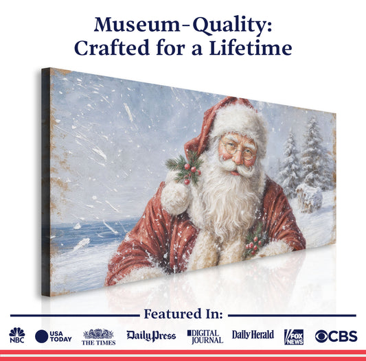 Vintage Santa Claus Christmas Wall Art