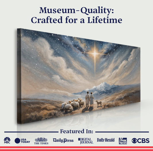 Shepherds Walking Christmas Wall Art