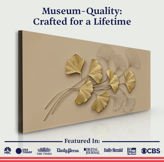 Golden Botanical Wall Art