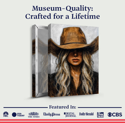 Chic Cowgirl Portrait Wall Art