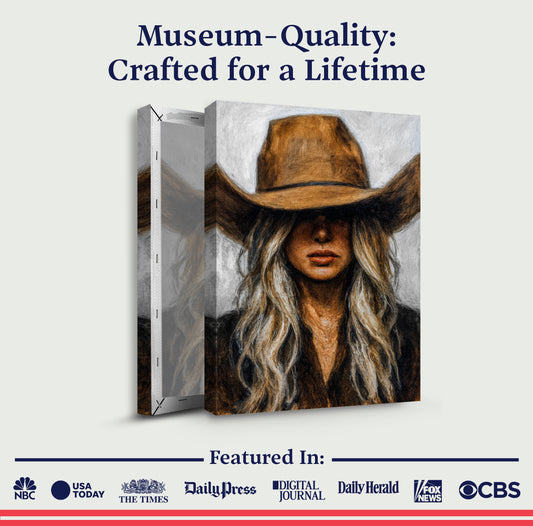 Chic Cowgirl Portrait Wall Art