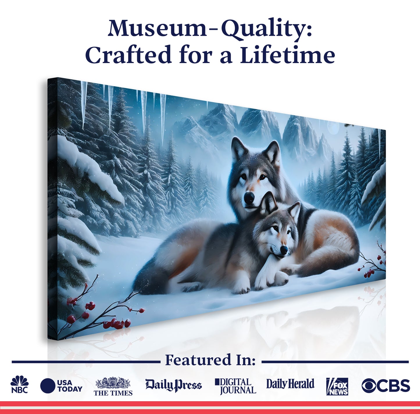 3D Wolves Wall Art III