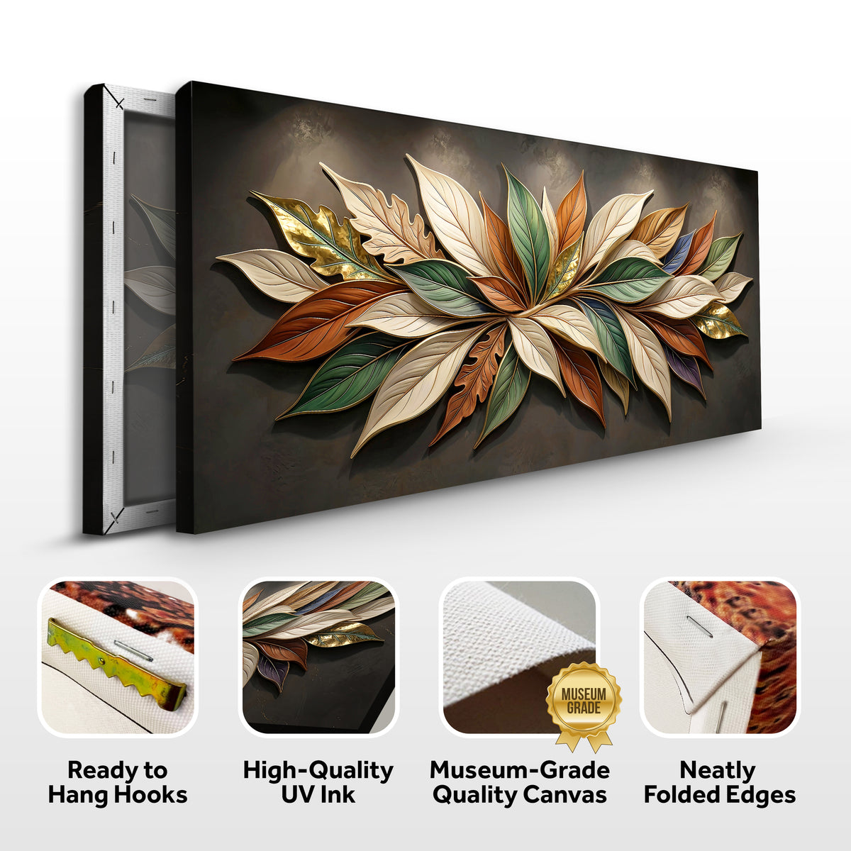Earthtone Petals - Elegant Golden Dusk