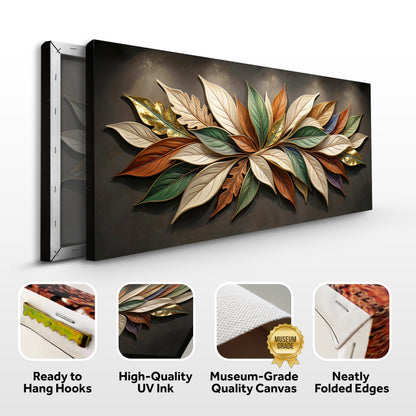 Earthtone Petals - Elegant Golden Dusk