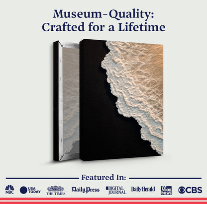 Black Sand Beach Abstract Wall Art