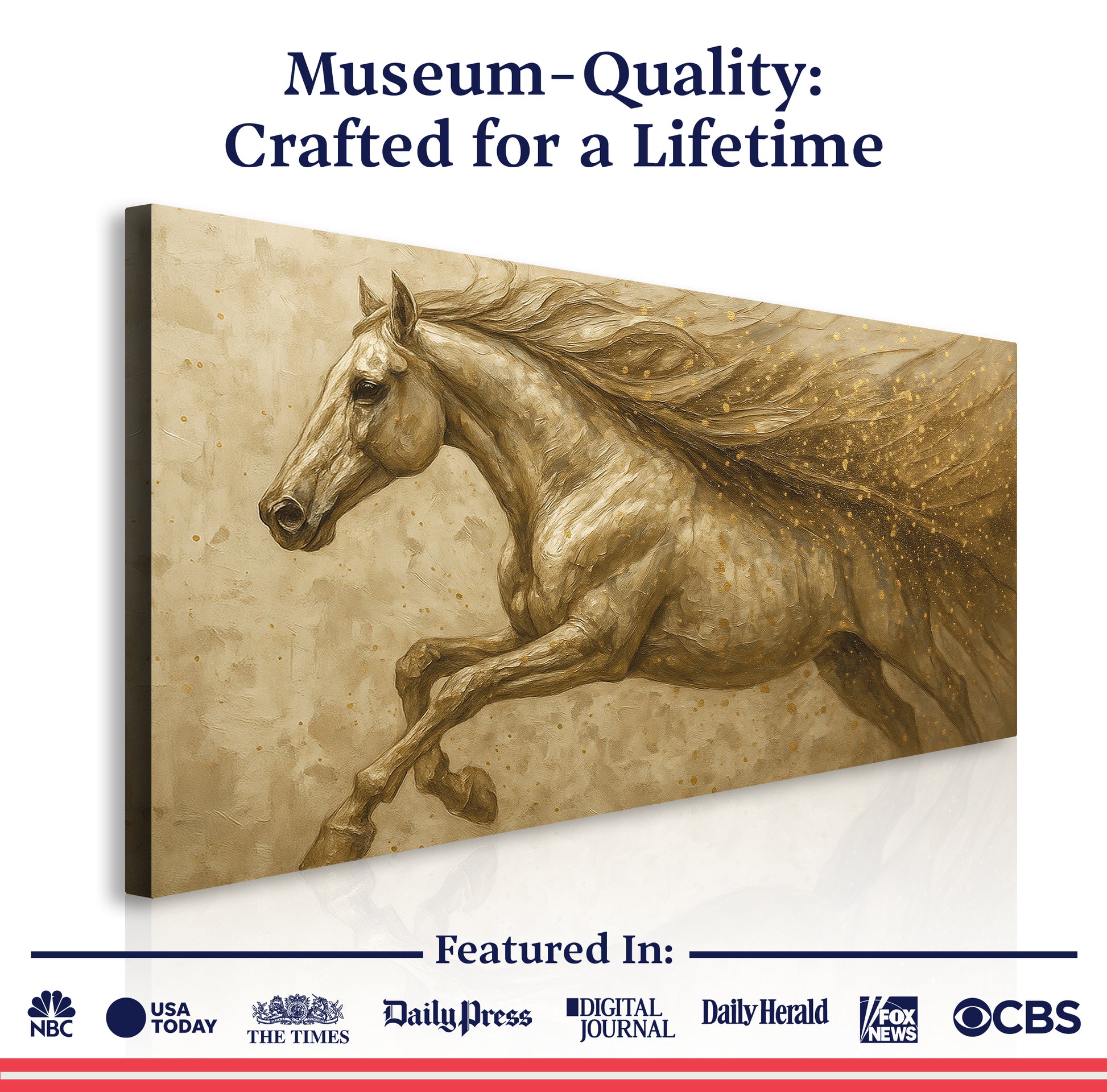 Gold Splash Horse Wall Art